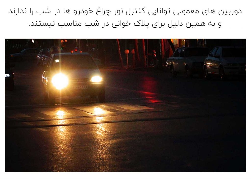 راهنمای جامع دوربین پلاک خوان 1 کنترل نور چراغ خودرو ها در شب
