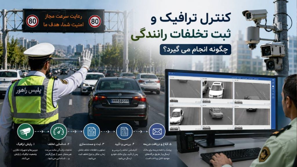 کنترل ترافیک و ثبت تخلفات رانندگی چگونه انجام می گیرد؟ 1 کنترل ترافیک و ثبت تخلفات رانندگی چگونه انجام می گیرد؟