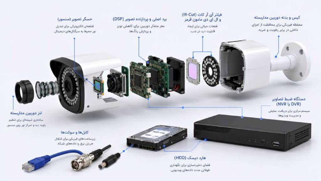قطعات دوربین مداربسته 1 قطعات دوربین مداربسته