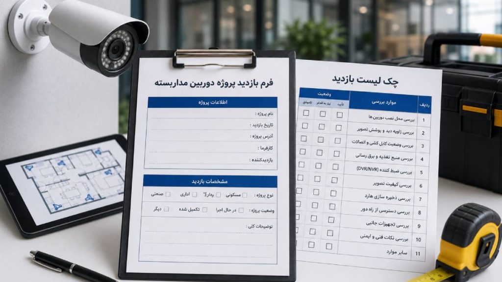شرکت شهاب 16 فرم بازدید پروژه دوربین مداربسته